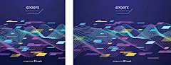 创意几何科幻霓虹梦幻科技水彩登录页BANNER插画AI矢量设计素材 (82)