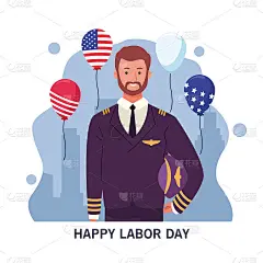 labor day usa celebration card