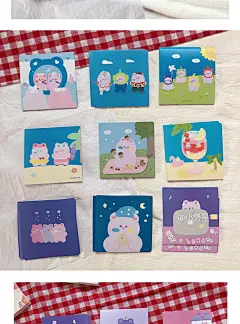 韩国网红明信片可爱软妹小熊手账装饰卡片INS风贺卡拍照道具-淘宝网