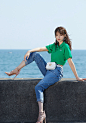 沈梦辰休闲时尚写真图片_明星_美桌网