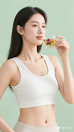 安大叔采集到喝茶的好身材美女