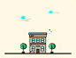 Building illustration : Experimenting with outline design.