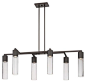 Kovacs Light Rain 6 Light 1 Tier Linear Chandelier in Copper Bronze Patina transitional-chandeliers