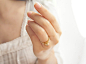 戒指施华洛世奇白水晶珍珠流苏14K镀金蕾丝 原创手工日本定制戒指 设计 新款 2013 正品 代购  美国