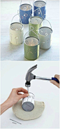 Hang These Simple Tin Can Lanterns with Handles