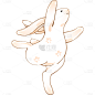 手绘-中秋节兔子元素2