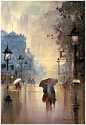 Dusan Djukaric   Watercolor, 38x56 cm, Weather in Belgrade now !!