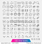 100 line icon set. Trendy thin and simple icons for Web and Mobile. Light version 正版图片在线交易平台 - 海洛创意（HelloRF） - 站酷旗下品牌 - Shutterstock中国独家合作伙伴