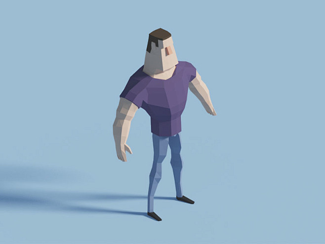 Low poly bulky chara...