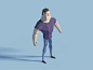 Low poly bulky character