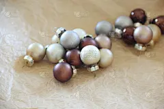 球体,褐色,贺卡,圣诞装饰物,彩色背景,多样,圣诞卡,简单,色彩鲜艳