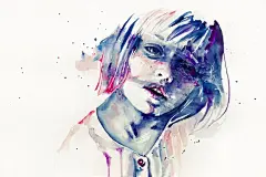 Silvia Pelissero，29岁，来自意大利插画师Silvia Pelissero的抽象人物插画作品。乱而有序的线条，鲜明的色块及丰富的表情刻画，十分有视觉冲击力！