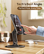 Amazon.com: Cooper 360° Stand - Adjustable Cell Phone Stand for Desk | 360° Click-Rotating, Multi-Angle, Non-Slip Metal Base, Foldable & Portable | iPhone Stand for Desk, Cell Phone Stand Holder (Piano Black) : Cell Phones & Accessories