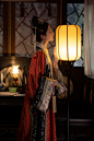 湘妃曼舞丨2023春季新款丨重工绣花提花缎如意云头复古宽松版氅衣-淘宝网