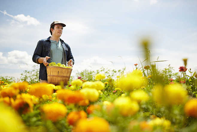 A farmer working in ...