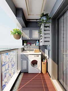 月苗苗采集到现代风格装修——阳台