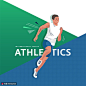 奔跑男士田径运动运动插画 健身运动 世界杯