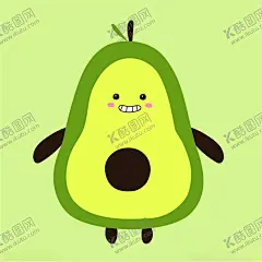 卡通手绘牛油果 【酷图网】卡通牛油果,手绘牛油果,可爱水果,可爱表情包,绿色牛油果