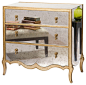 Corinne Hollywood Regency French Mirrored Dresser traditional dressers chests and bedroom armoires