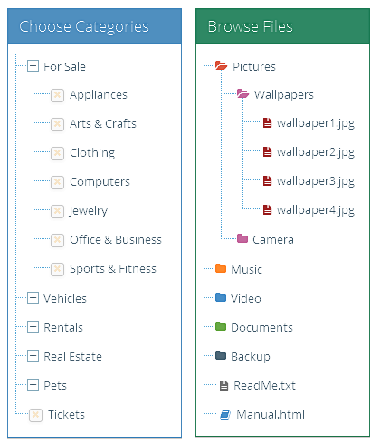 jquery tree树形结构导航菜单代...