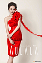 AOLALA原创特色中国红礼服
