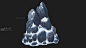 雪地石头4，冰锥，冰窟，冰封，雪地山石，冰雪山体，雪地场景，山石组件 - 山石 蜗牛模型网