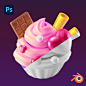 Sweet desserts icon pack