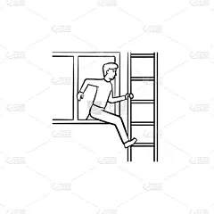 火灾事故手绘草图图标