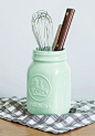 Mint mason jars: 