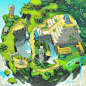 Sonic Chronicles Map Art: Angel Island by ~joy-ang on deviantART