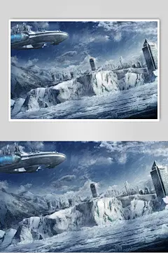 科幻自然风景背景图