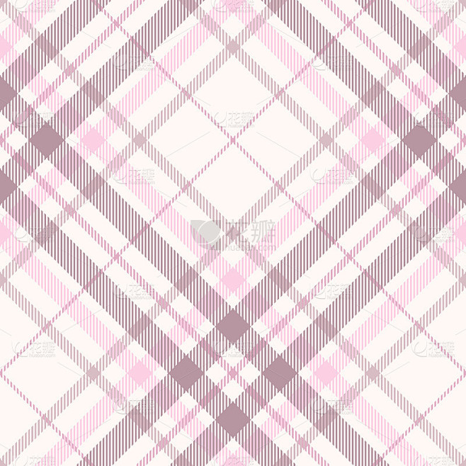 无缝格子格子图案在深浅粉红色，灰紫色和白...