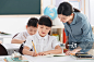 教师,教室,小学生,辅导讲座,儿童正版图片素材