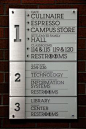 Wayfinding at the Bellingham Technical College Campus Center designed by BrandQuery.