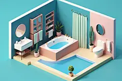 3D户型图3D室内设计装修透视图模型