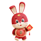 三维渲染中国农历传统新年卡通兔子3D插画_AL-60_3D-Character-Chinese-Rabbit-with-Imlek-Medal