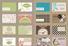 简洁风格名片背景矢量素材