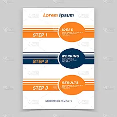 Brochure cover or web banner design with numbered 