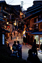 Dusk in the streets of Japan