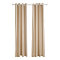 Qbedding - Solid Beige Curtain, 52in x 84in - Easily match this classic solid beige curtain with your other room decor to create a comfortable home environment. This linen polyester blend curtain is durable and has a flattering drape. The soft texture and