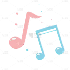 手绘-可爱贴纸-音符