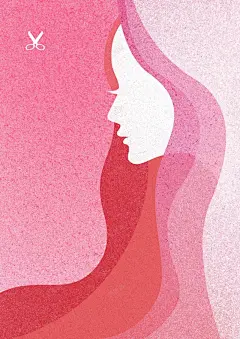 美发店侧颜剪影手绘插画海报背景模板高清素材 页面 设计图片 免费下载 页面网页 平面电商 创意素材