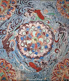 壁画,式样,莫高窟,敦煌,唐朝,丝绸之路,洞室,灵性,纹理效果素材-花瓣网