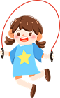 跳绳的小女孩