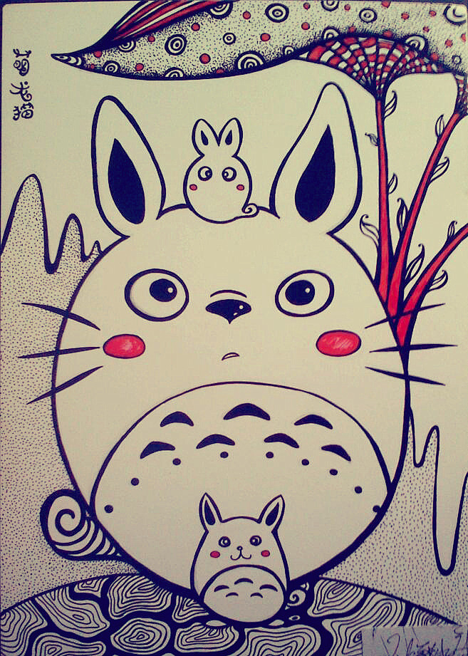 龙猫 #儿童画#