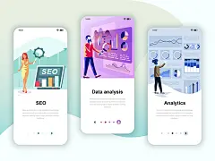 %name 时尚高端简约扁平化风格的Instagram社交媒体欢迎页着陆页APP应用程序banner海报插画设计模板