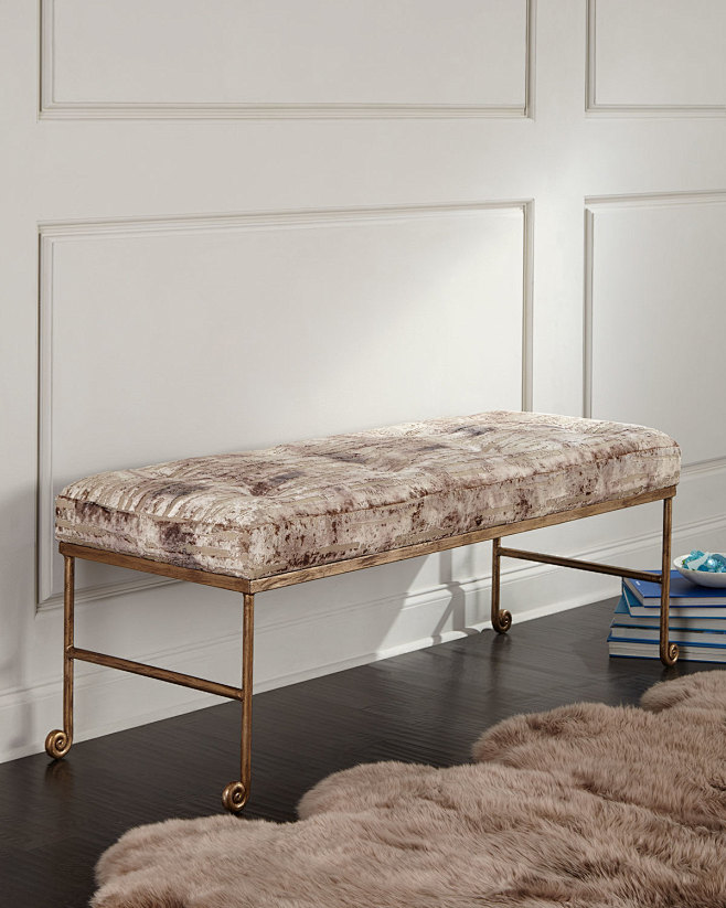 Cybil Velvet Bench