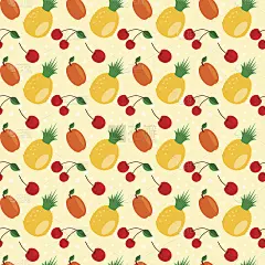 无缝的水果图案。