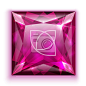 Princess cut pink diamond icon - eps10 #宝石#