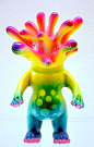 customized Japanese sofubi kaiju vinyl toy